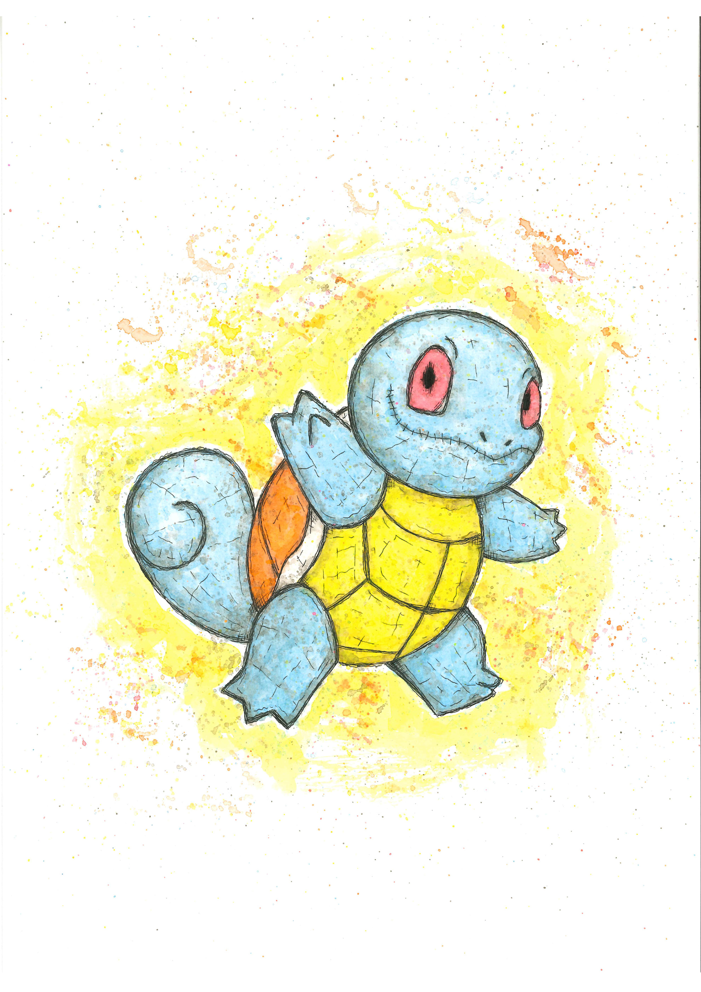 ArtWork - Pokémon - Carapuce - 50 exemplaires (Illustrateur : @kuriosity_design)