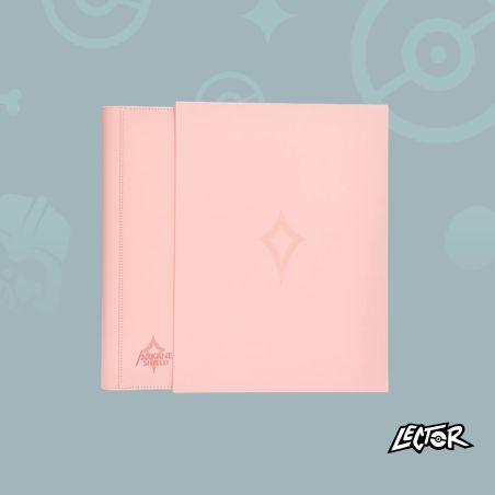 ARKANE SHIELD - Classeur premium 360 cartes format 3x3 rose – Étui inclus