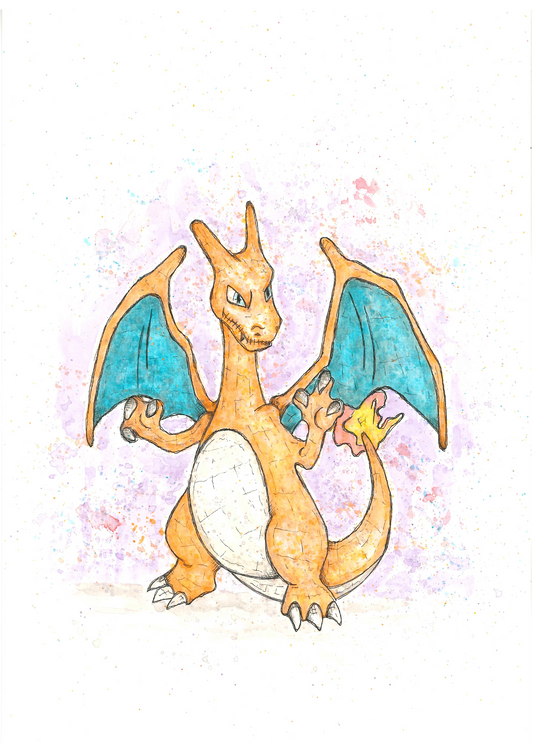 ArtWork - Pokémon - Dracaufeu - 50 exemplaires (Illustrateur : @kuriosity_design)
