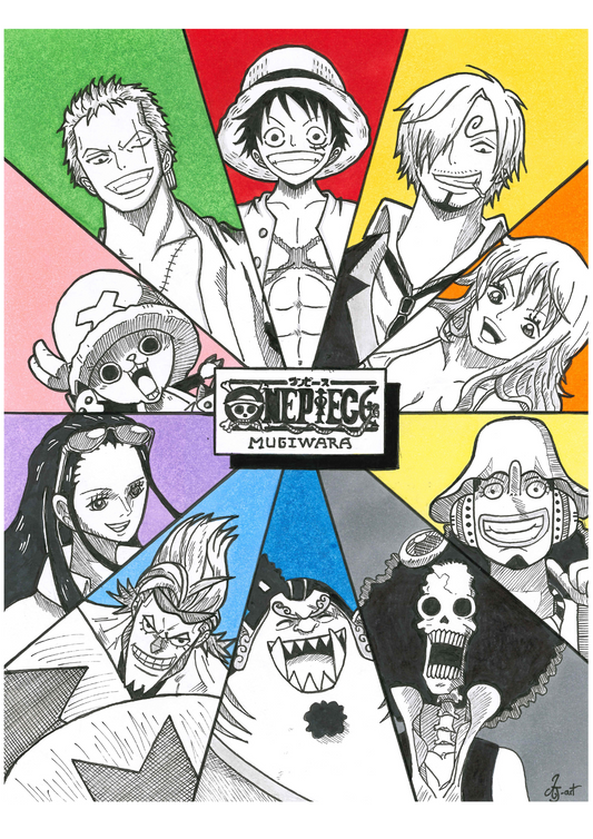 ArtWork - One Piece - Equipage de Luffy - 24 exemplaires (Illustrateur : @AJ76.Art)