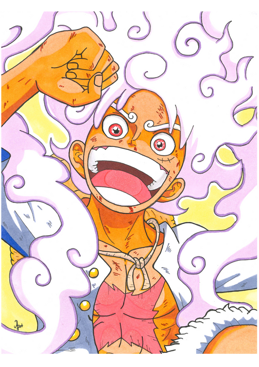 ArtWork - One Piece - Monkey D. Luffy - Gear 5 - 50 exemplaires (Illustrateur : @AJ76.Art)