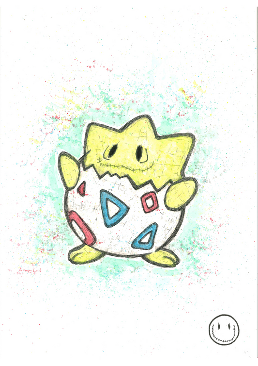 ArtWork - Pokémon - Togepi - 50 exemplaires (Illustrateur : @kuriosity_design)