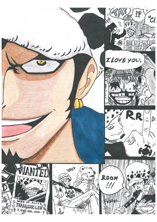 ArtWork - One Piece - Trafalgar Law - Manga - 24 exemplaires (Illustrateur : @AJ76.Art)